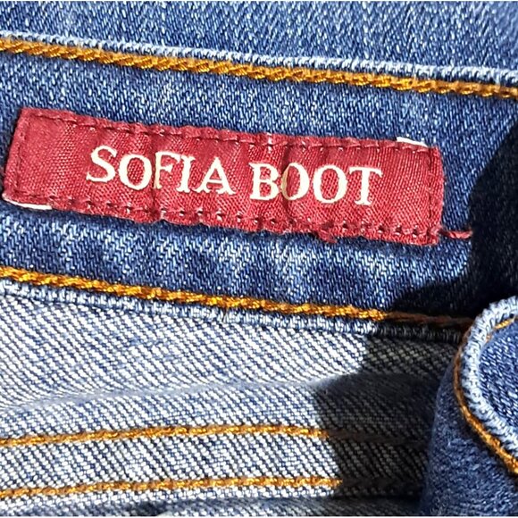 Y2K Lucky Brand Sofia Bootcut Jeans Size 12/31 Red Zipper Tape Clover Rope Pocke - Picture 4 of 12